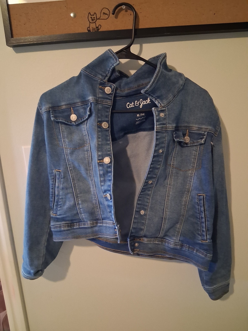 Cat & Jack Light Wash Blue Denim Jacket